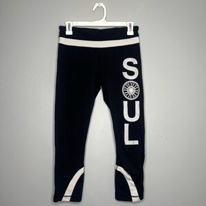 Lululemon Athletica Soulcycle Capri Cropped Black White Cycling Leggings